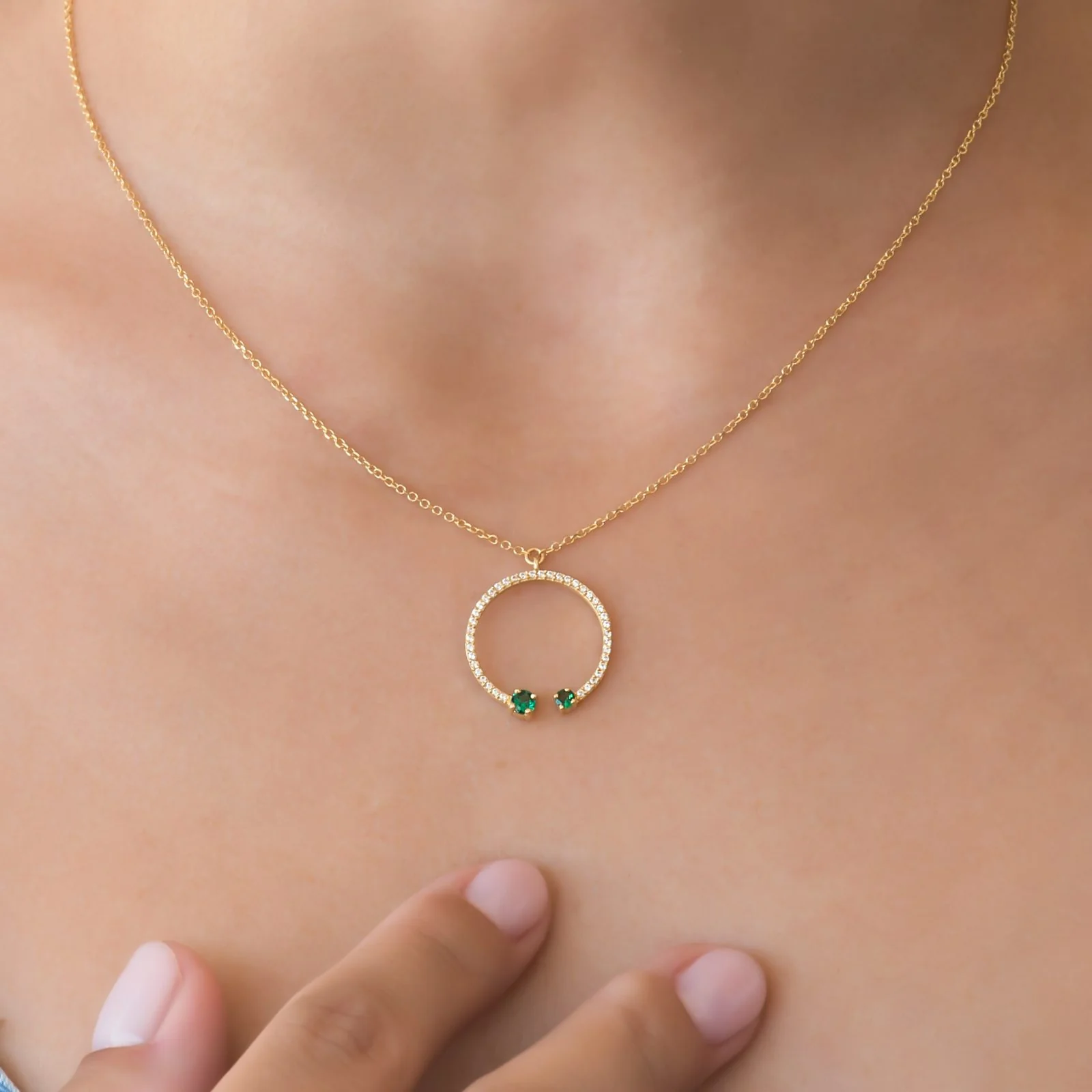 Round Eternity Coloured Gemstone Necklace — additional product image 2 from AntEva Crafts