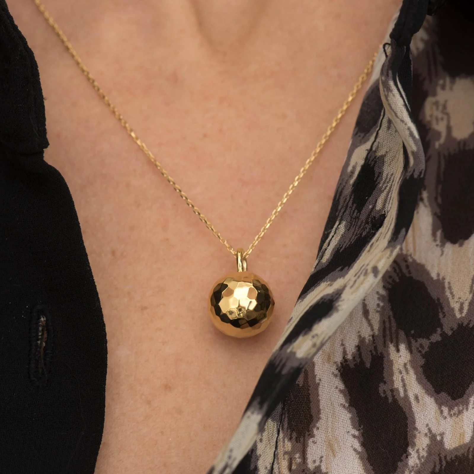 Hammered Ball Necklace — additional product image 5 from AntEva Crafts