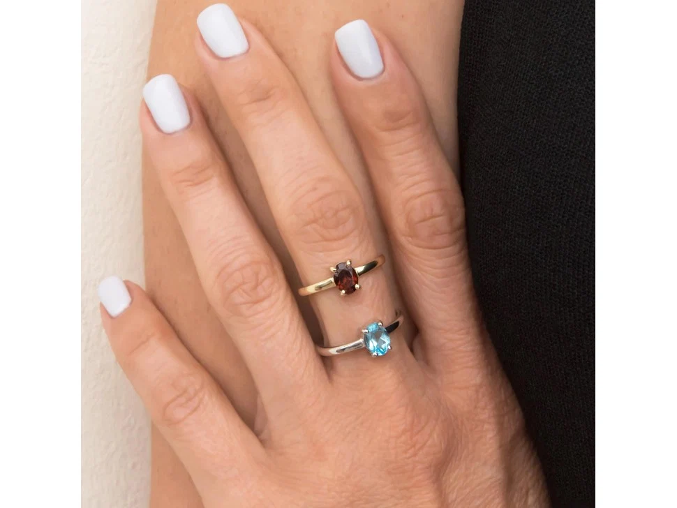 Oval Birthstone Solitaire Ring — additional product image 7 from AntEva Crafts