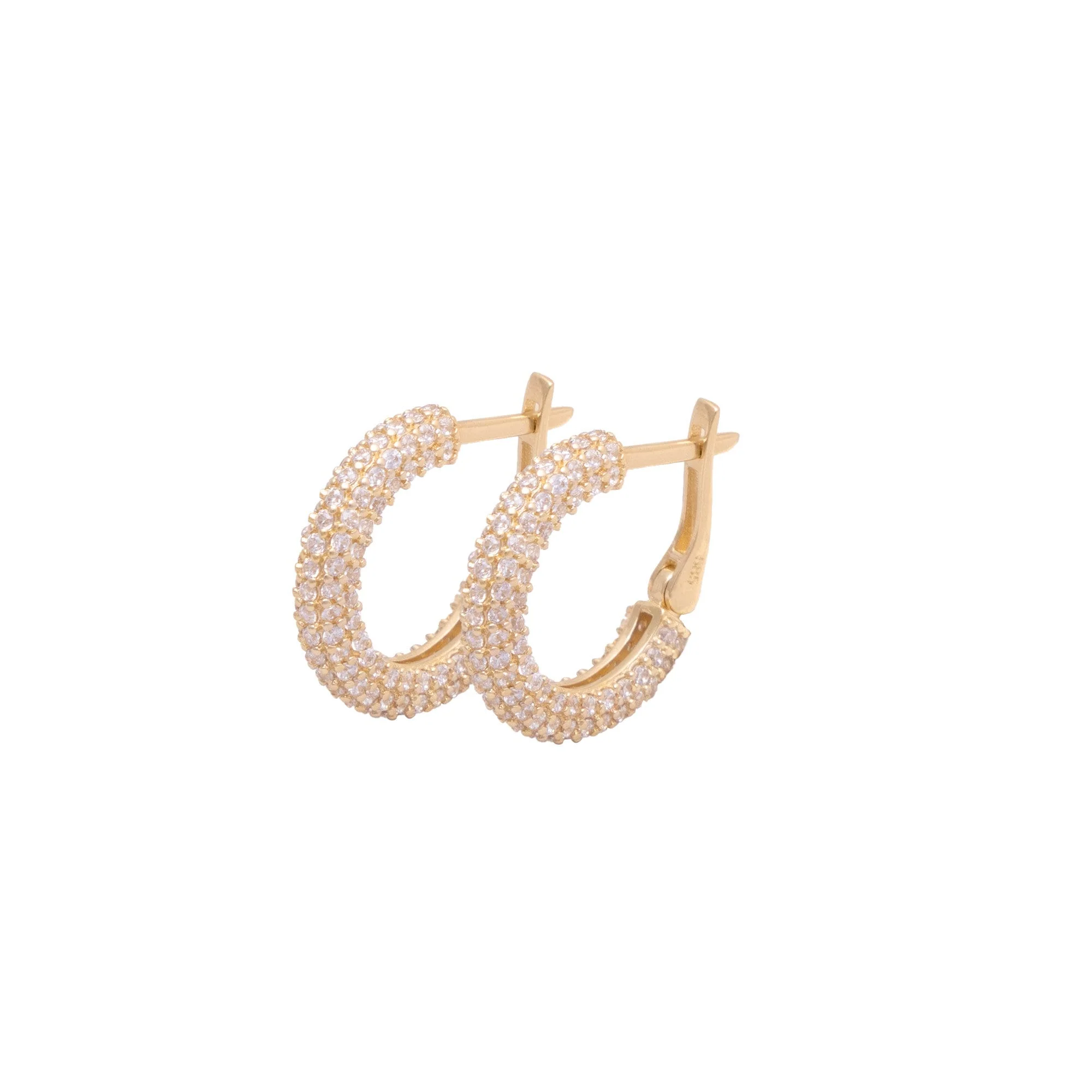 Sparkling Gemstone Hoop Earrings — additional product image 5 from AntEva Crafts