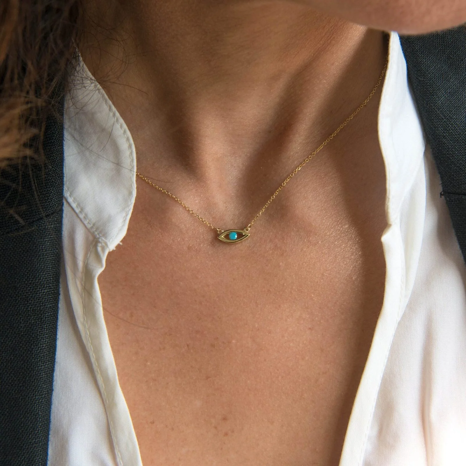 Evil Eye Necklace — additional product image 3 from AntEva Crafts