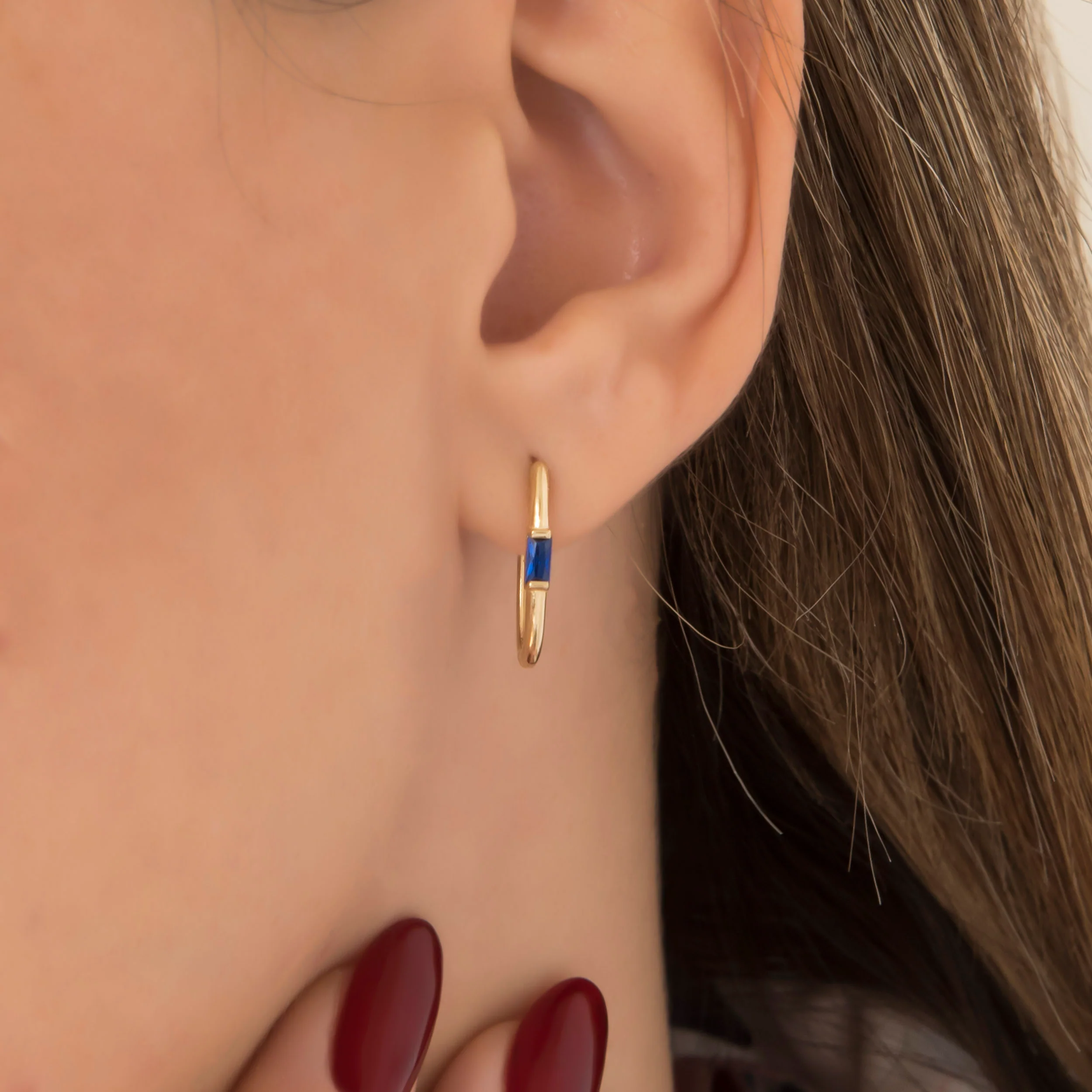 Baguette Paperclip Earrings — additional product image 2 from AntEva Crafts