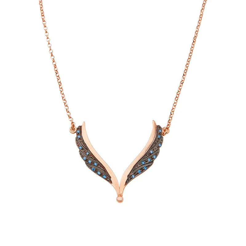 Silver Angel Wings Necklace