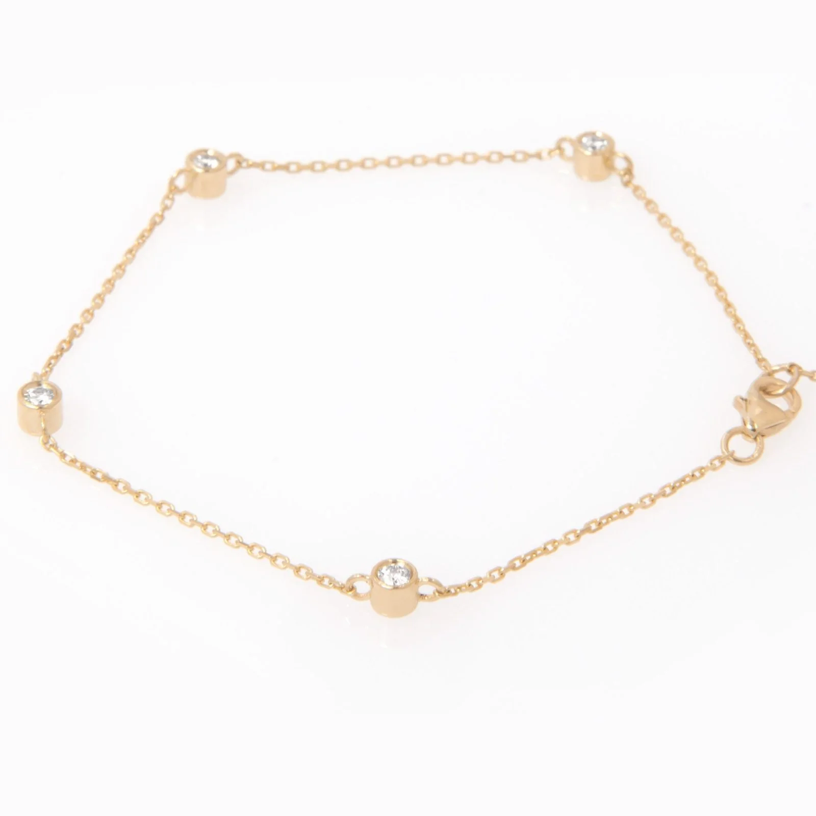 Diamond Solitaire Bracelet with 8 Diamonds — additional product image 6 from AntEva Crafts