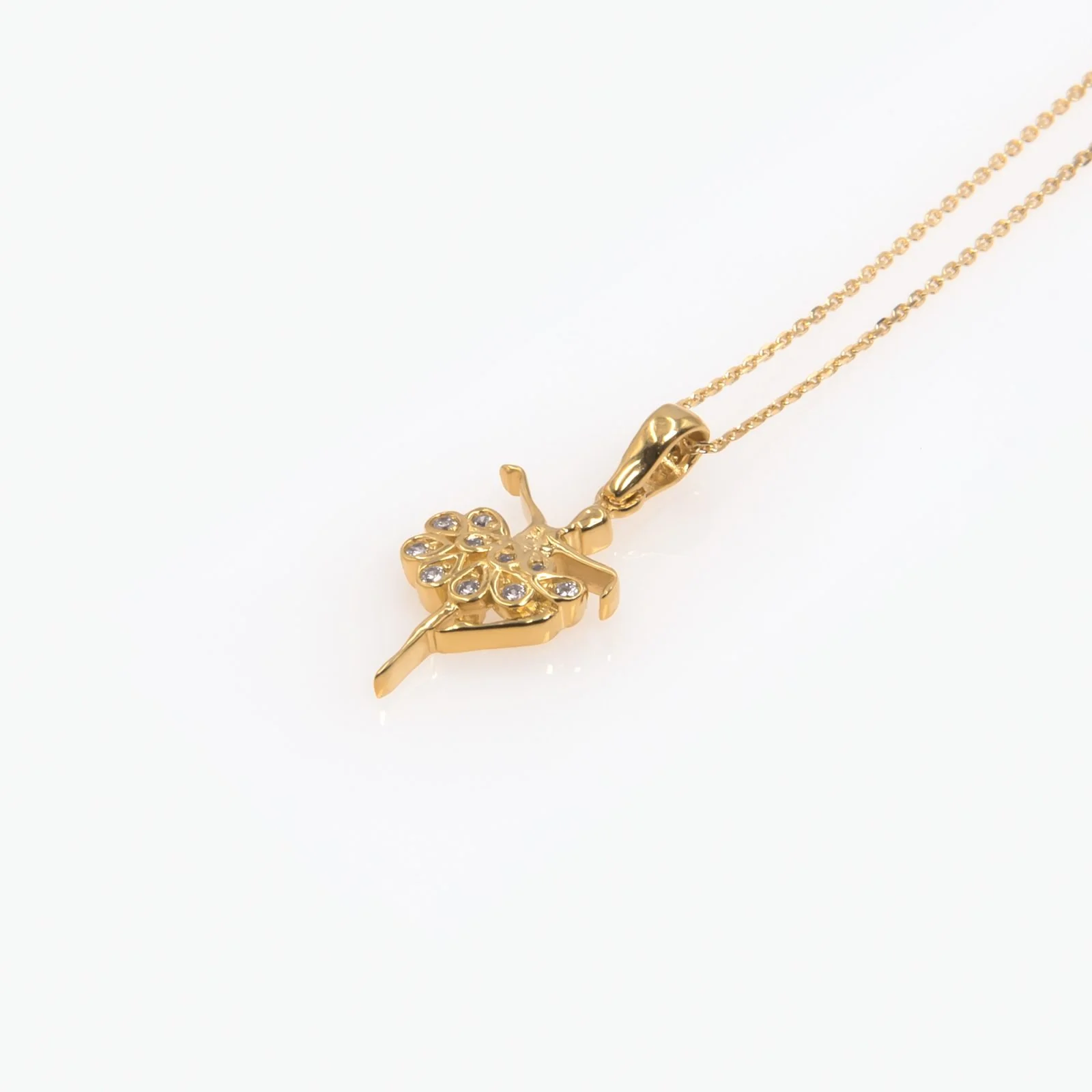 Ballerina Design Gold Necklace — additional product image 3 from AntEva Crafts