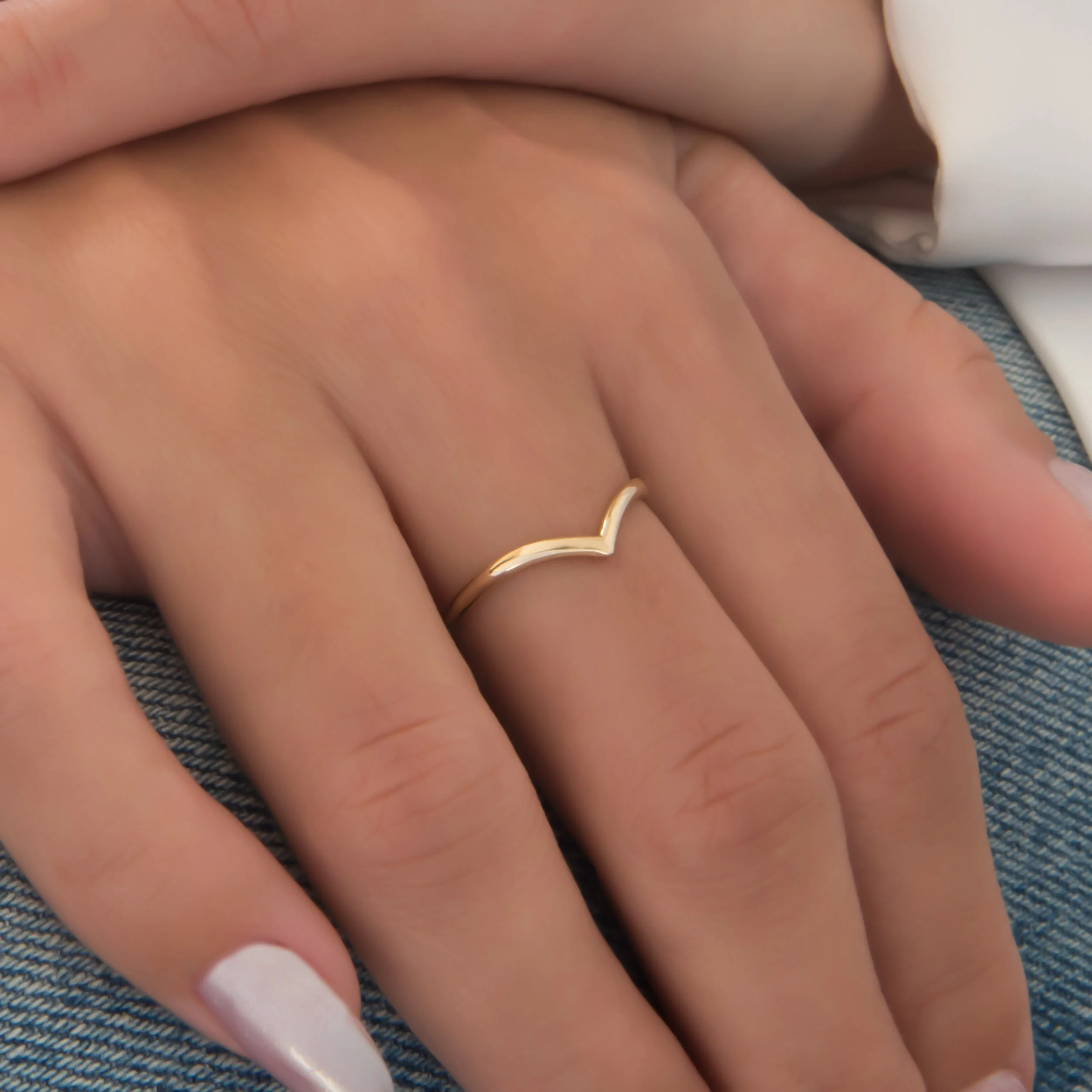 Dainty V-Shaped Ring — additional product image 3 from AntEva Crafts