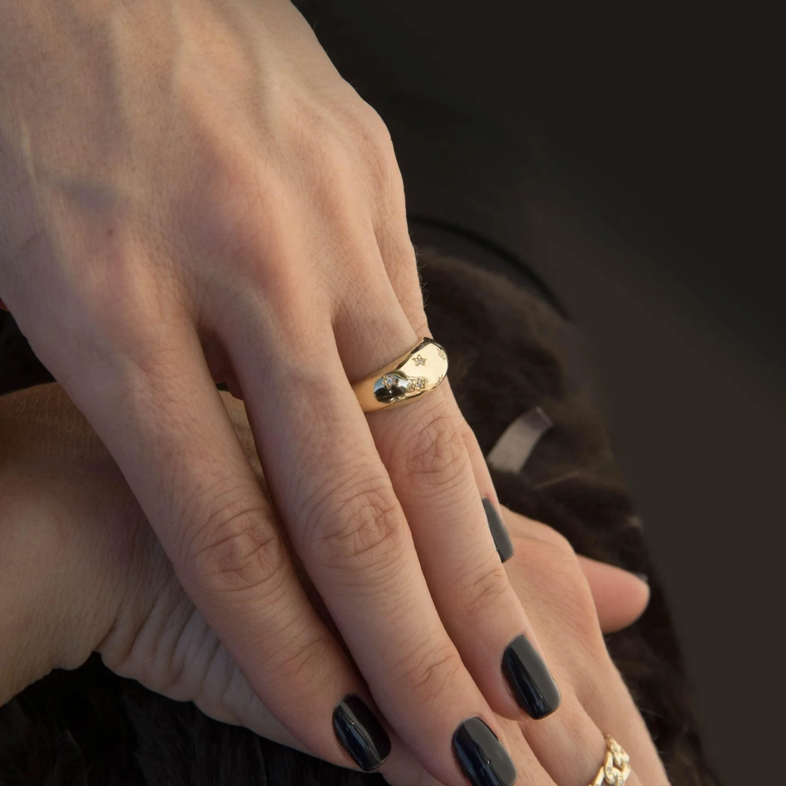 Diamond North Star Ring — additional product image 2 from AntEva Crafts
