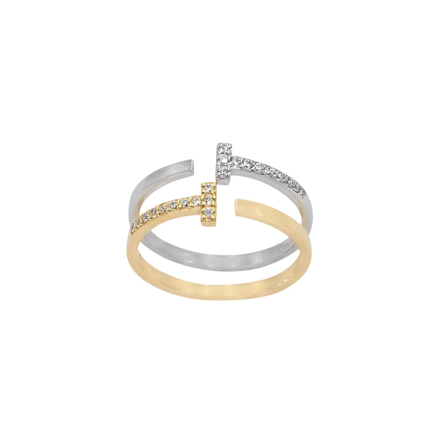 T Bar Open Diamond Ring — additional product image 6 from AntEva Crafts