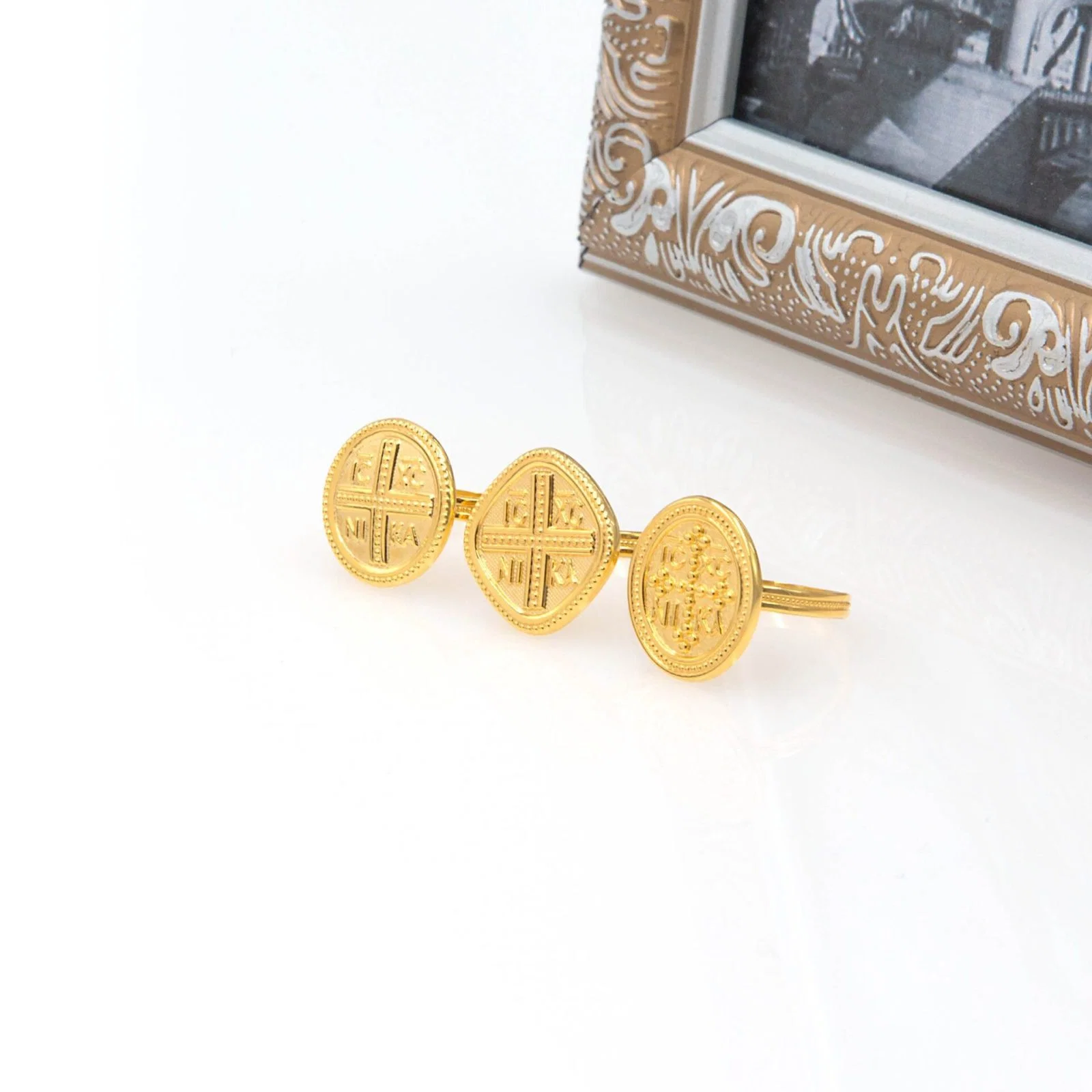 Christian Square Coin Ring — additional product image 3 from AntEva Crafts