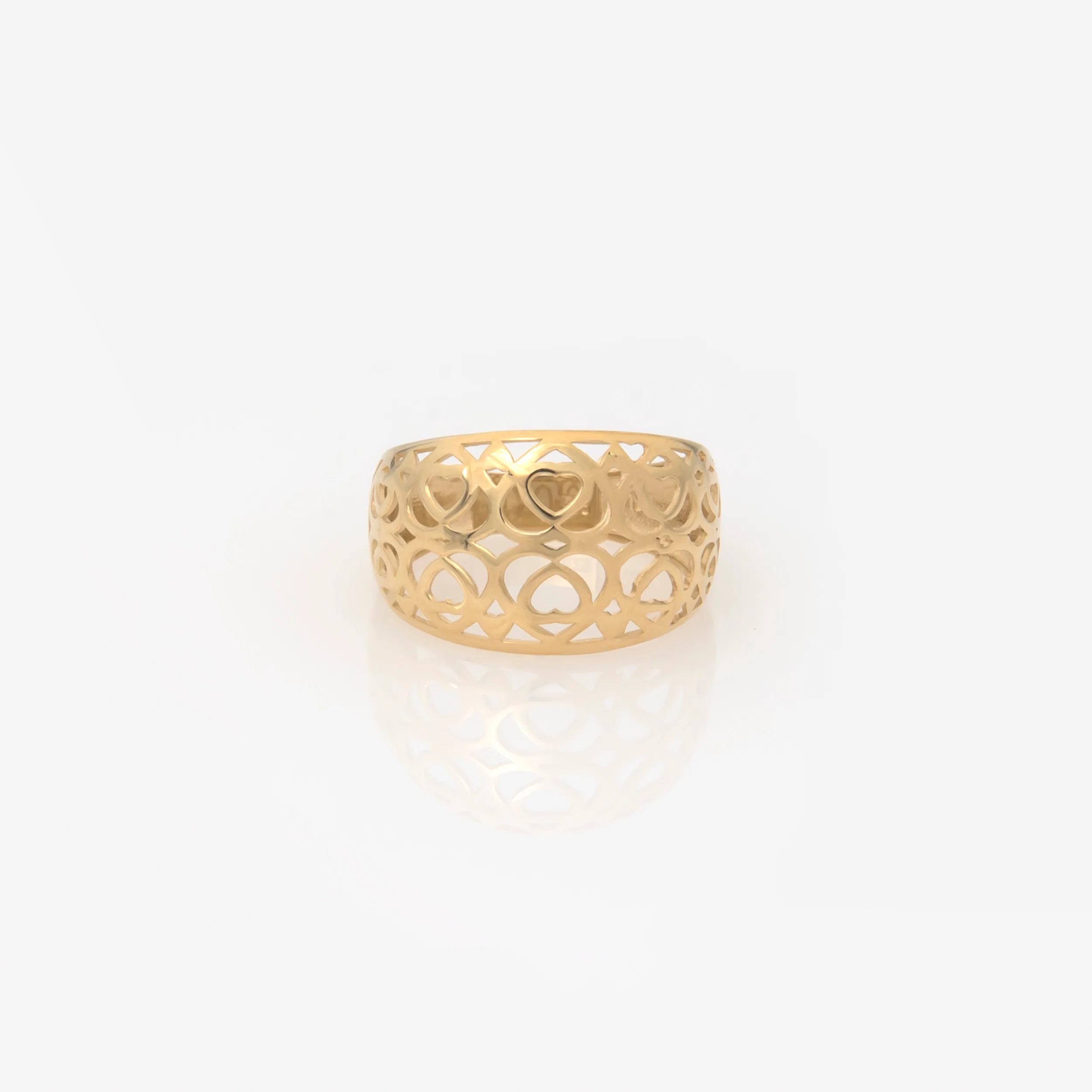 Heart Filigree 14k Gold Vermeil Ring — additional product image 3 from AntEva Crafts