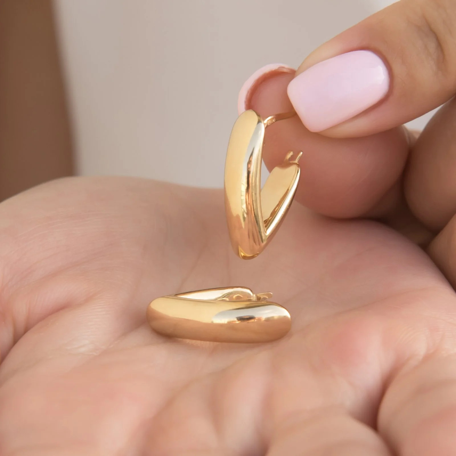 Triangle Hoop Earrings — additional product image 5 from AntEva Crafts