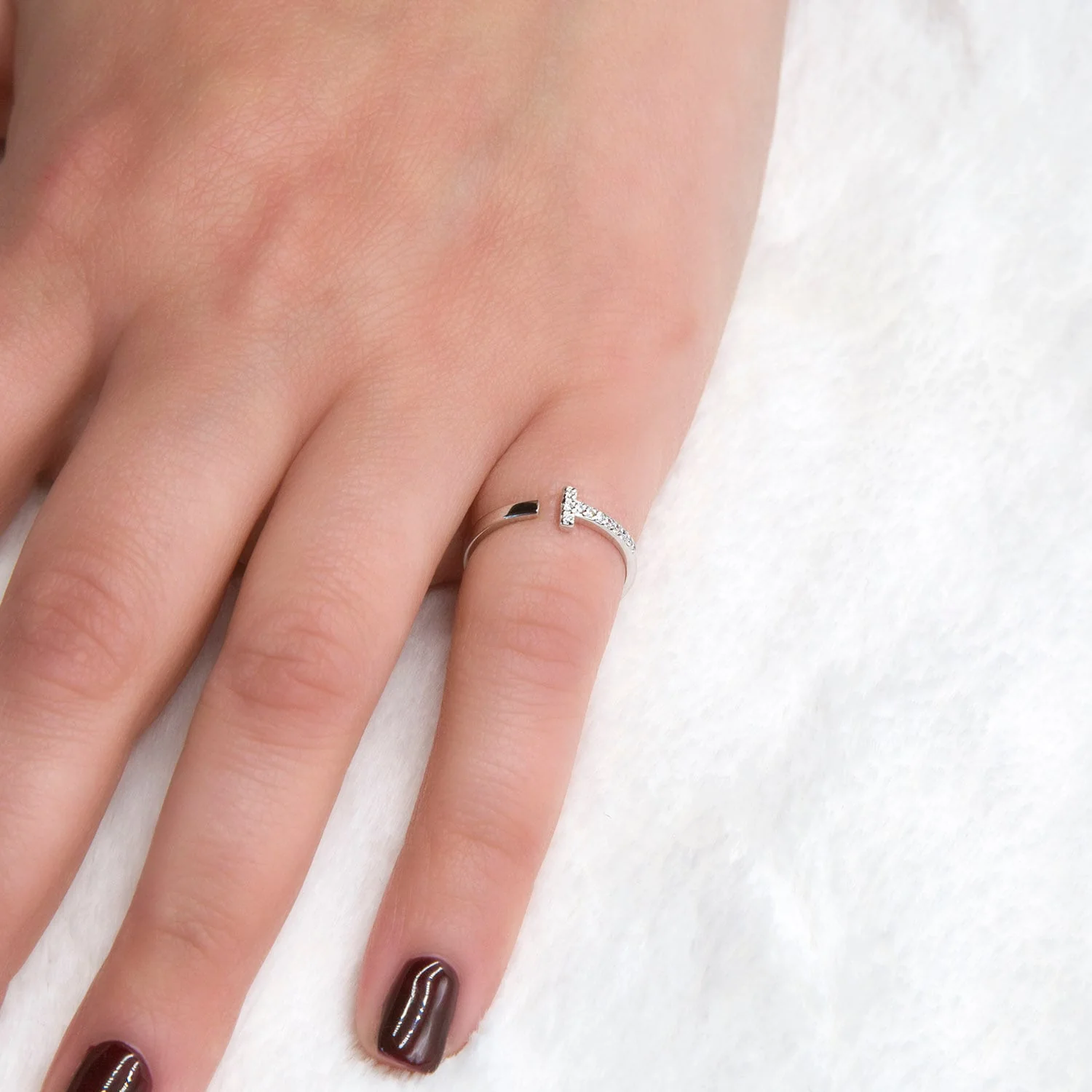 T Bar Open Diamond Ring — additional product image 5 from AntEva Crafts