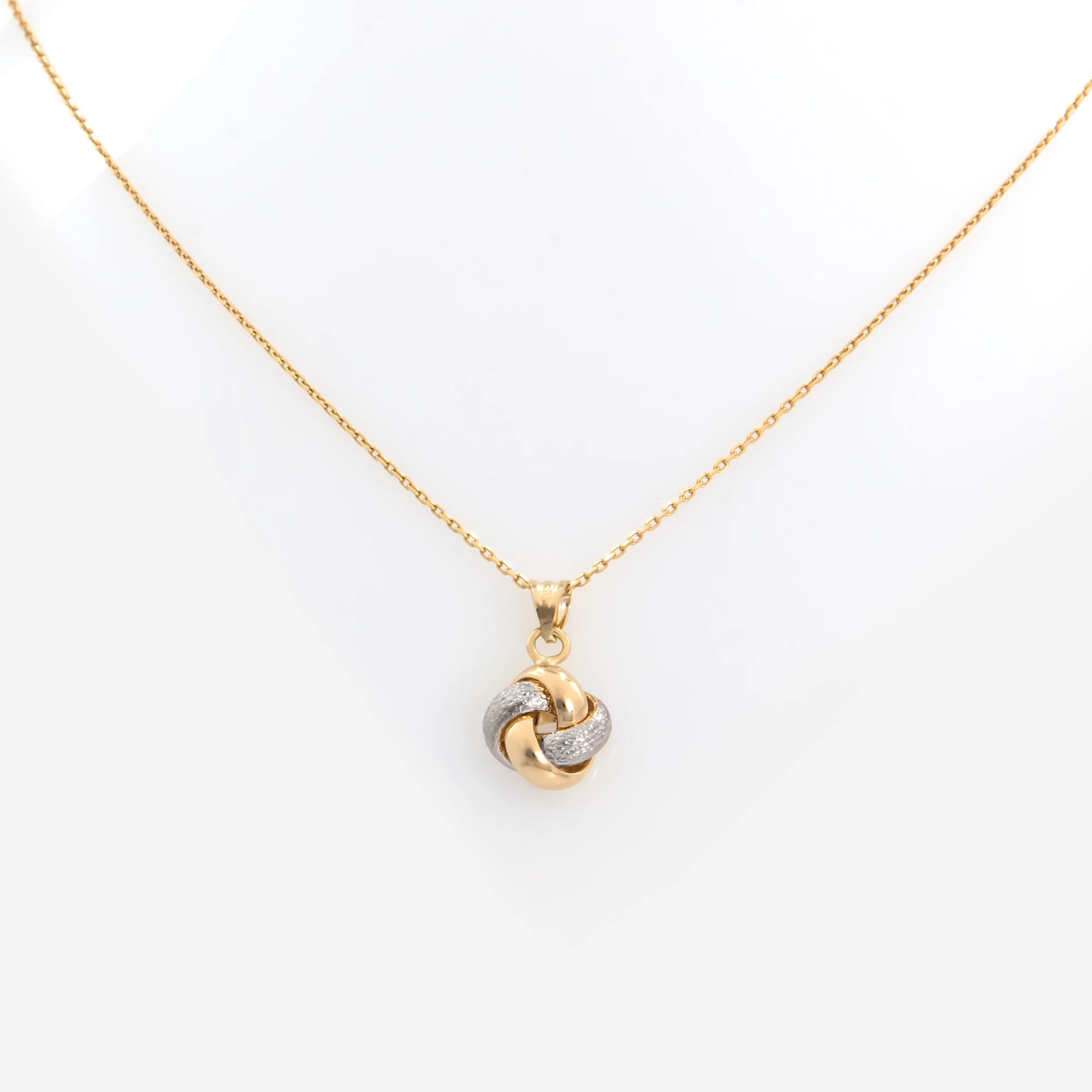 Two-Τone Knot Necklace — additional product image 3 from AntEva Crafts