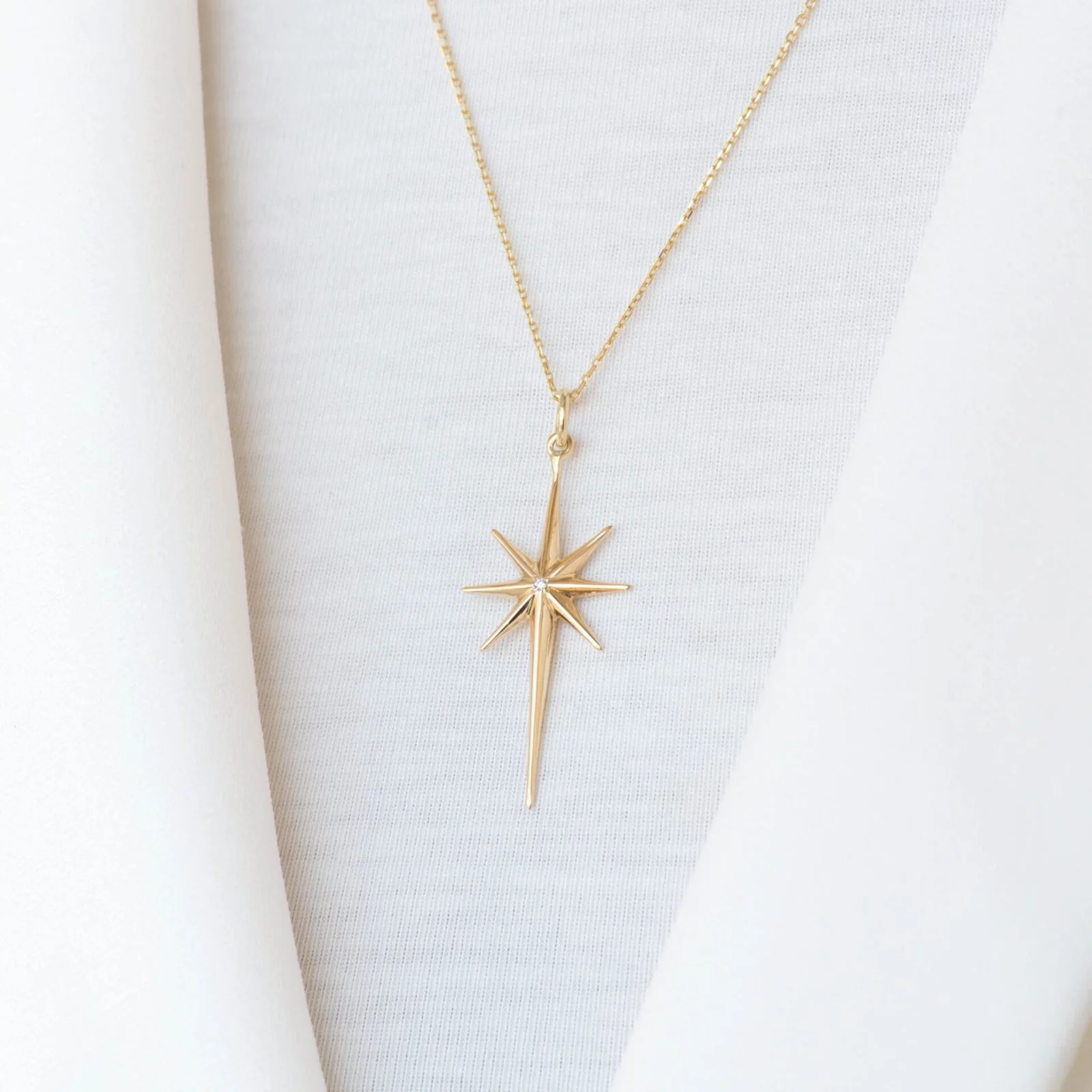 North Star Diamond Necklace — additional product image 3 from AntEva Crafts