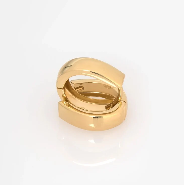 Oval Huggie Hoop 14k Earrings