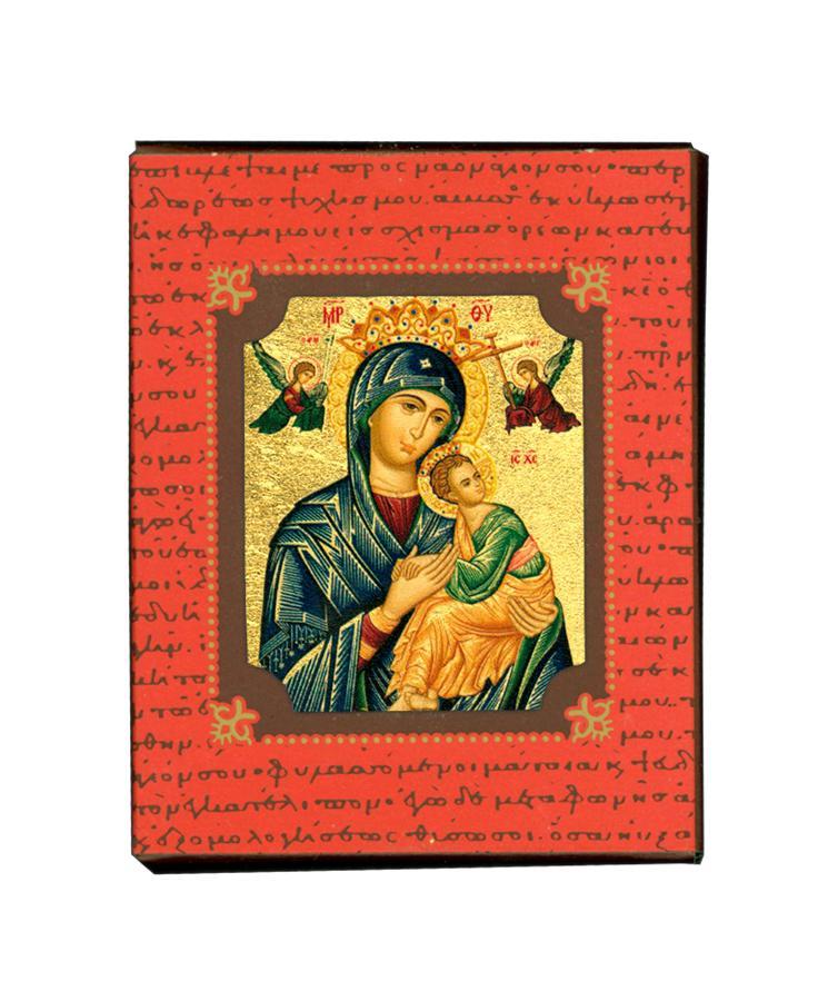 Virgin Mary Permanent Help - Magnetic image on wood - Mount Athos — additional product image 4 from Christianity Art