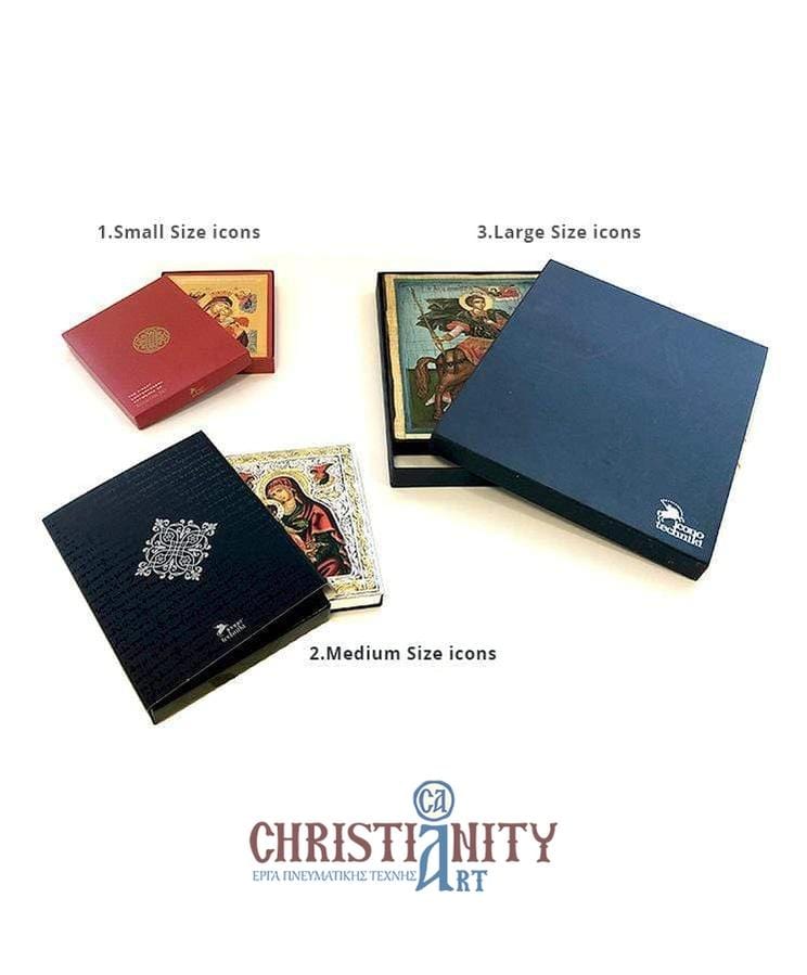 The Secret Dinner - Silver image on wood, locally gilded - Mount Athos — additional product image 4 from Christianity Art