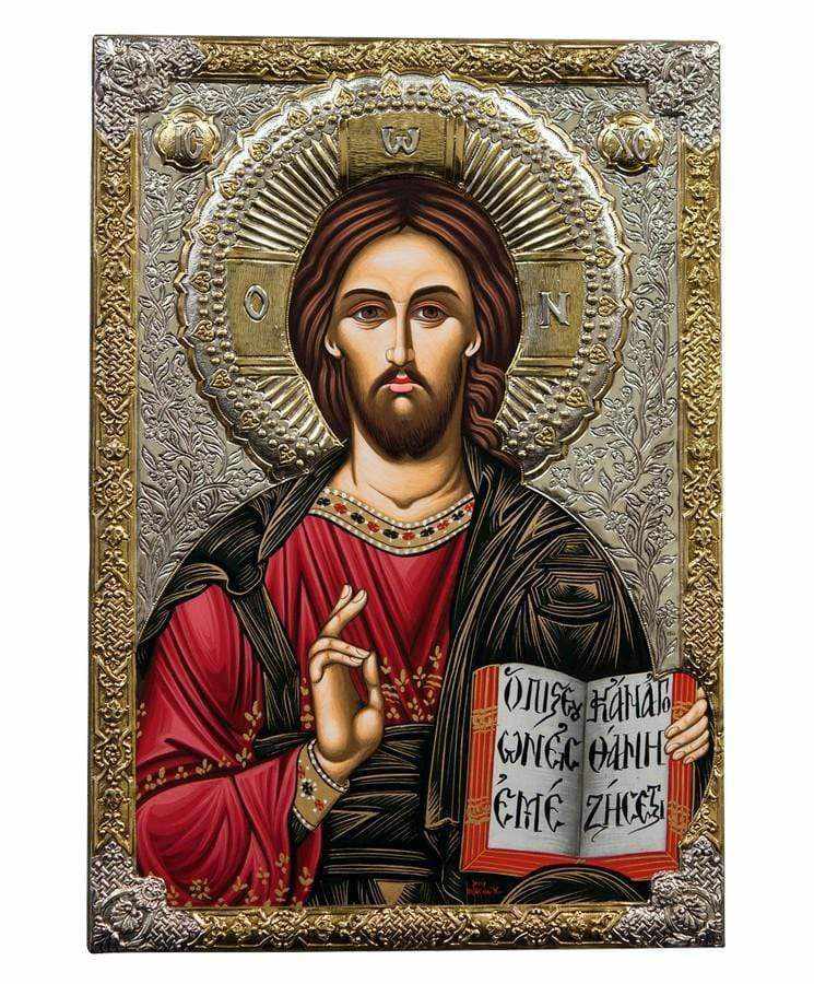 Jesus Christ Kazan - Silver image on wood, locally gilded - Mount Athos — additional product image 9 from Christianity Art