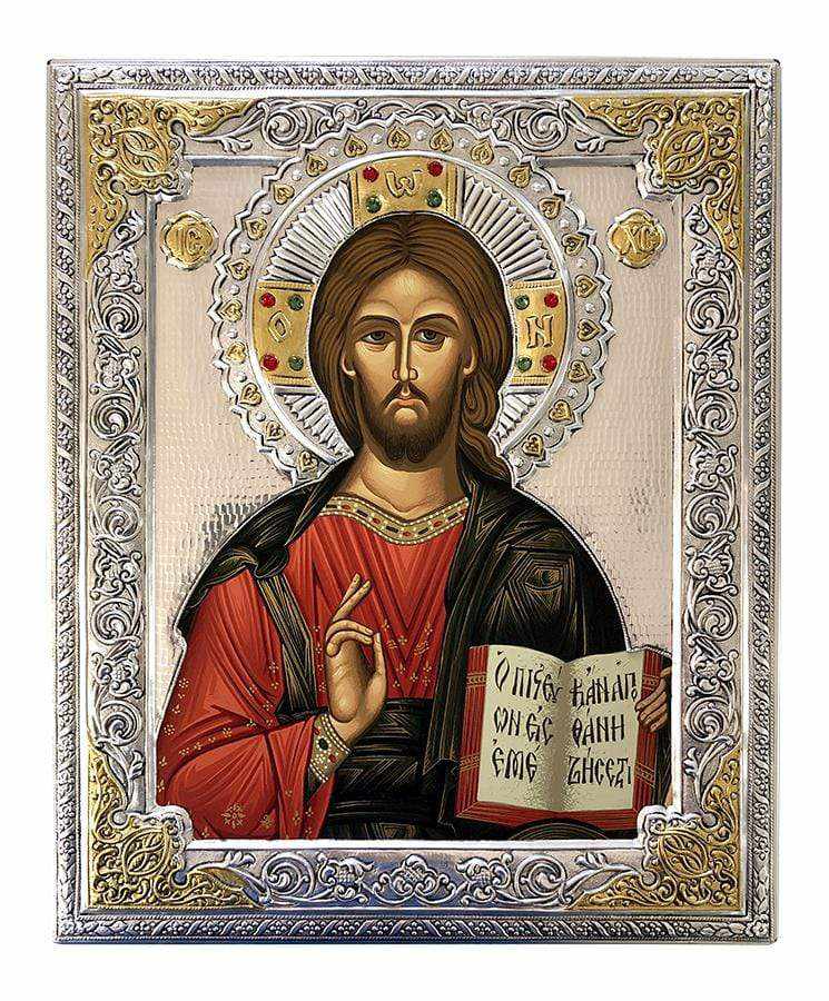 Jesus Christ Kazan - Silver image on wood, locally gilded - Mount Athos — additional product image 13 from Christianity Art