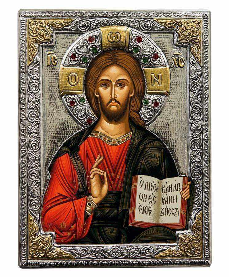 Jesus Christ Kazan - Silver image on wood, locally gilded - Mount Athos — additional product image 8 from Christianity Art