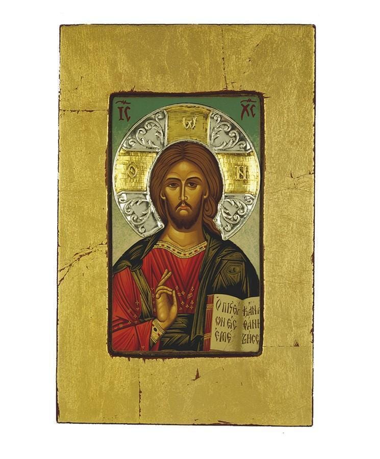 Jesus Christ Kazan - Old wooden image with silver halo locally gilded - Mount Athos — additional product image 8 from Christianity Art