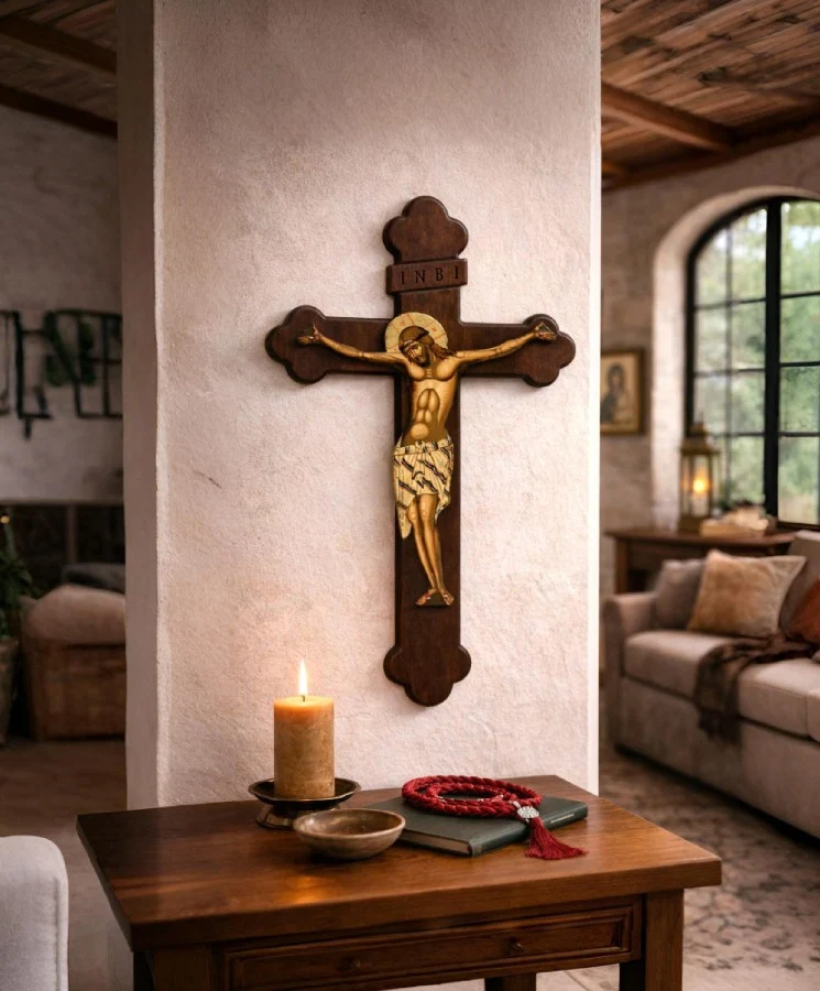 Wooden Cross of Blessing – The Crucifixed Jesus Christ in Artistic Performance — additional product image 2 from Christianity Art