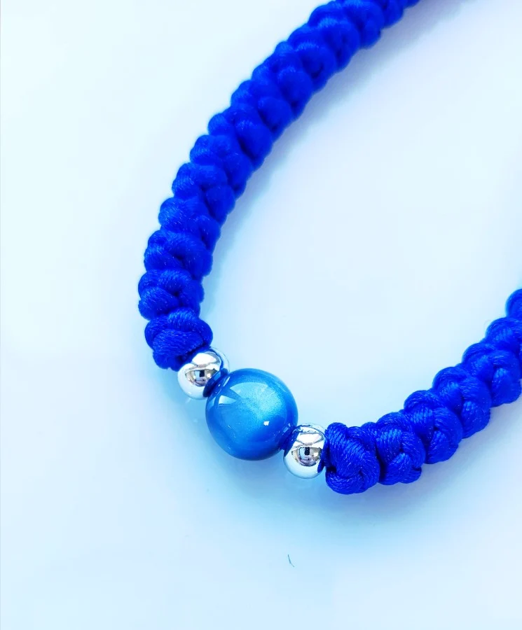 Athonite Waxed Prayer Rope with 50 Knots, Braided Cross & Beads – Available in 4 Colours — additional product image 4 from Christianity Art