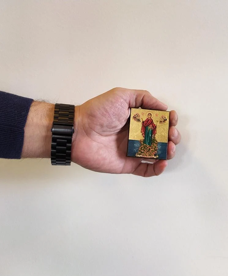 Virgin Mary Athonites - Magnetic image on wood - Mount Athos — additional product image 5 from Christianity Art