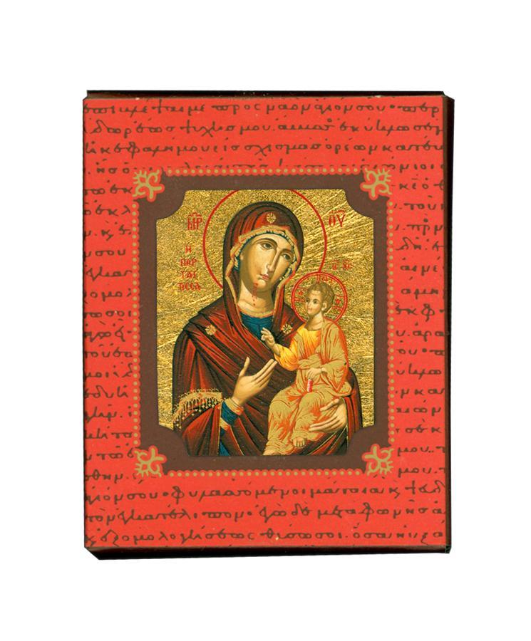 Virgin Mary Portaitissa - Magnetic image on wood - Mount Athos — additional product image 4 from Christianity Art