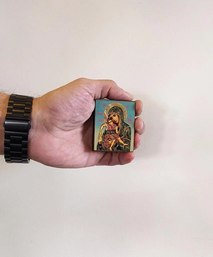 Virgin Mary Axion Esti - Magnetic image on wood - Mount Athos — additional product image 5 from Christianity Art