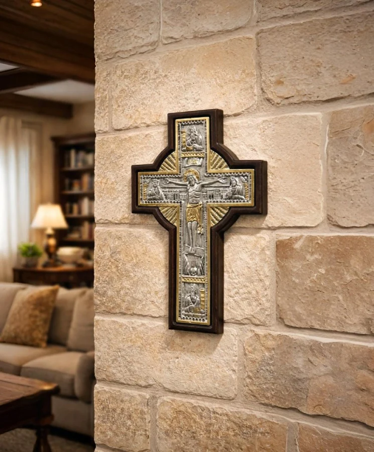Saint Cross – Wooden Cross of Blessing with Officially Golded Performance — additional product image 2 from Christianity Art