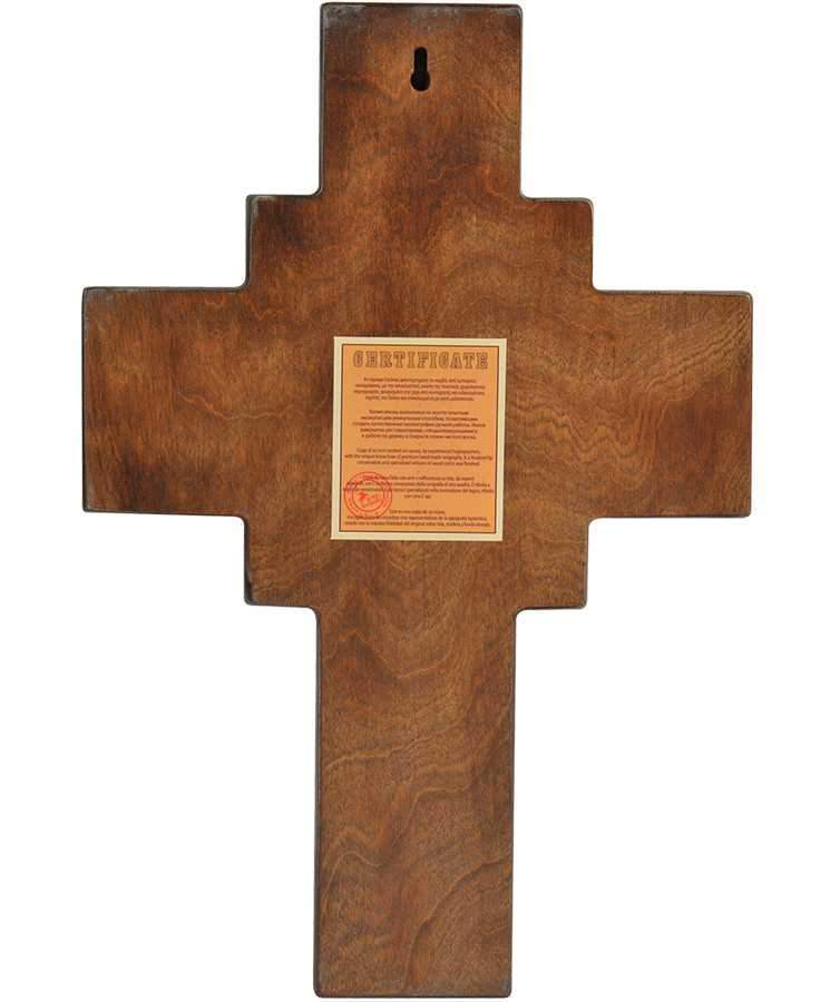 Wooden Cross of Blessing with Picture of Christ Almighty and Scenes from His Life — additional product image 3 from Christianity Art