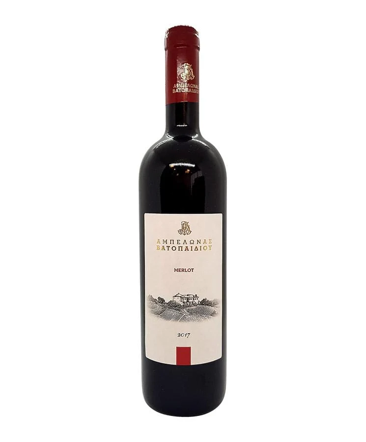 Organic Red Wine Merlot 2017 - Ampelonas Vatopediou Series (750ml - 14% Vol)