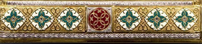 Virgin Mary Pantanassa - Silver image on wood, locally gilded and decorated with enamel - Mount Athos — additional product image 5 from Christianity Art