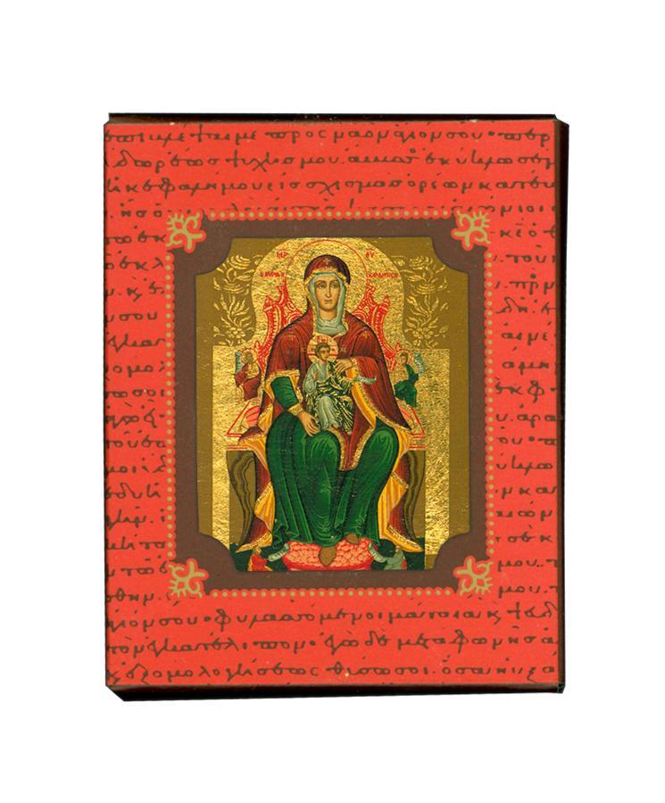 Virgin Mary Kardiotissa - Magnetic image on wood - Mount Athos — additional product image 4 from Christianity Art