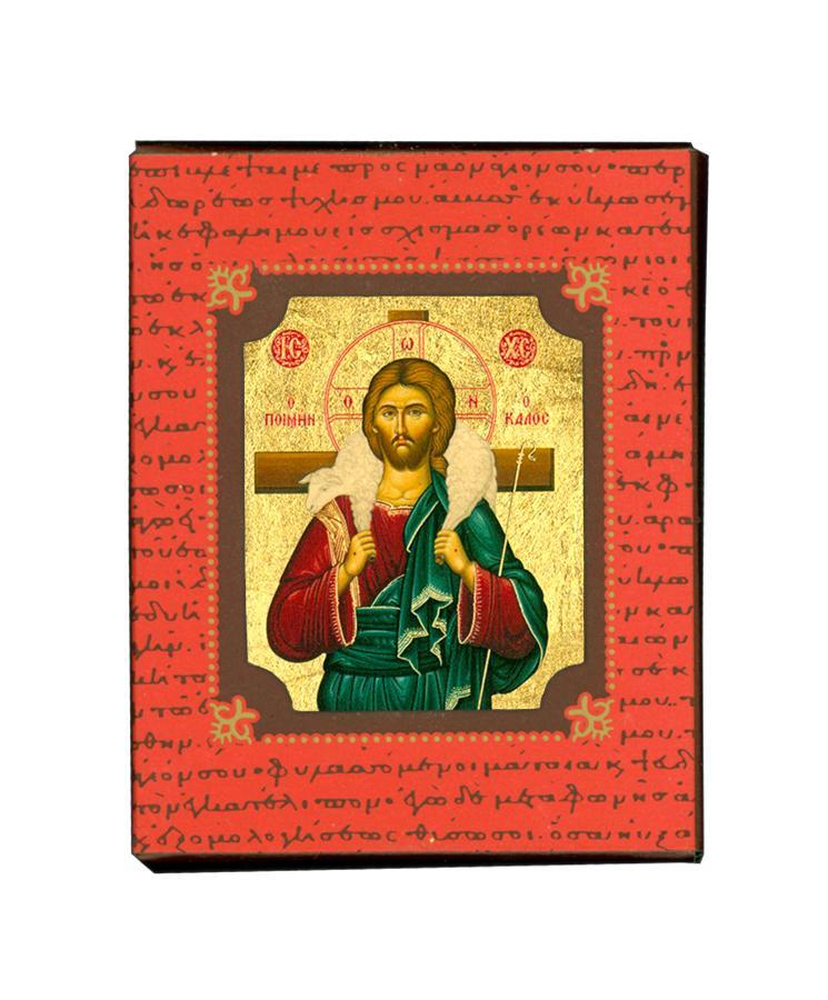 Christ Good Shepherd - Magnetic image on wood - Mount Athos — additional product image 4 from Christianity Art