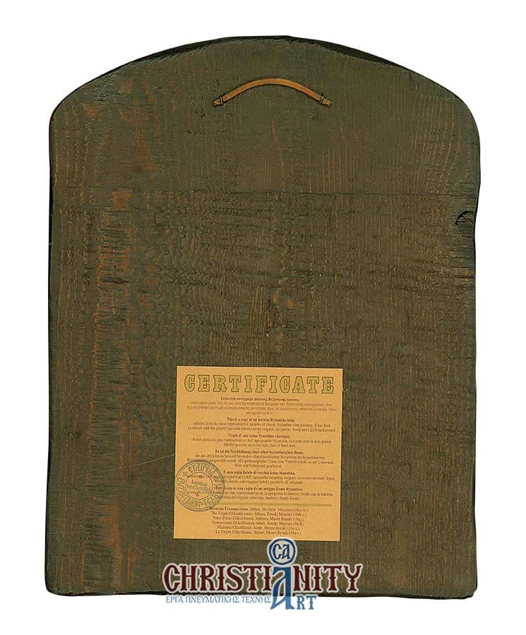 Virgin Mary Glycophilousa - Engraved wooden image made on canvas - Mount Athos — additional product image 2 from Christianity Art