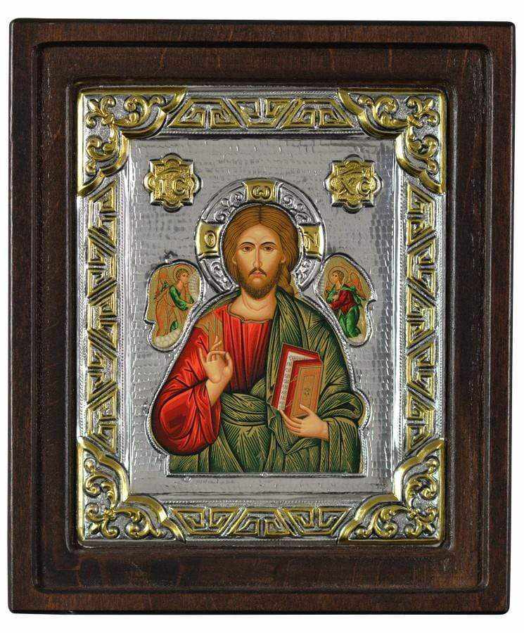 Christ Almighty - Silver image on wood, locally gilded - Mount Athos — additional product image 6 from Christianity Art