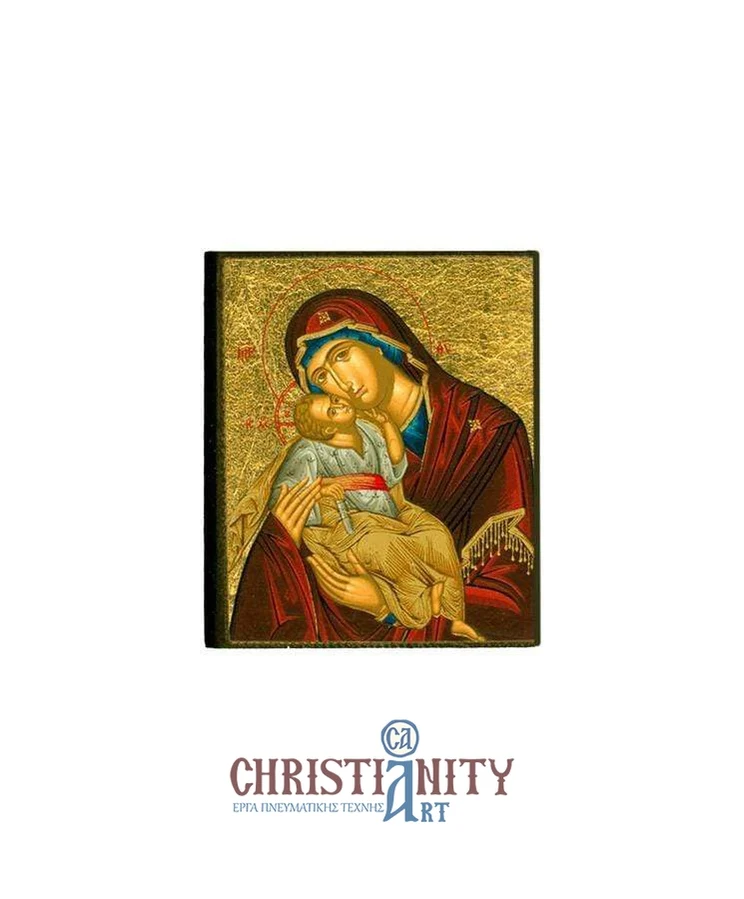 Virgin Mary Glyco Kissousa - Magnetic image on wood - Mount Athos