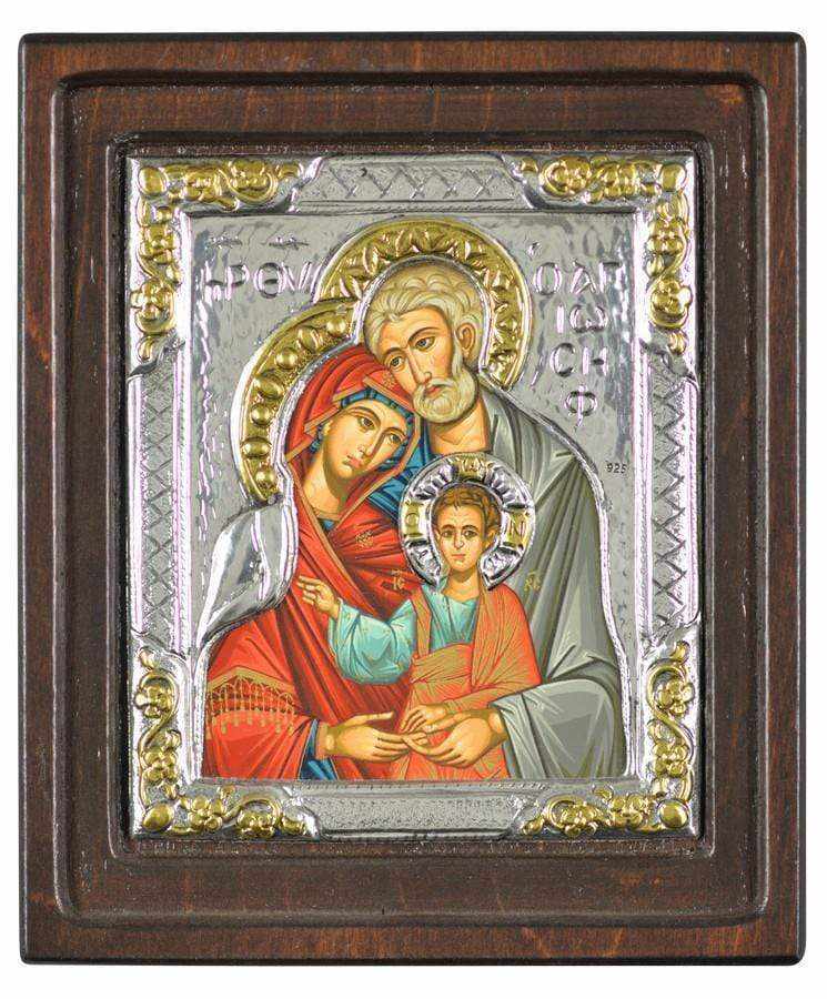 The Holy Family - Silver image in wood, locally gilded - Mount Athos — additional product image 5 from Christianity Art