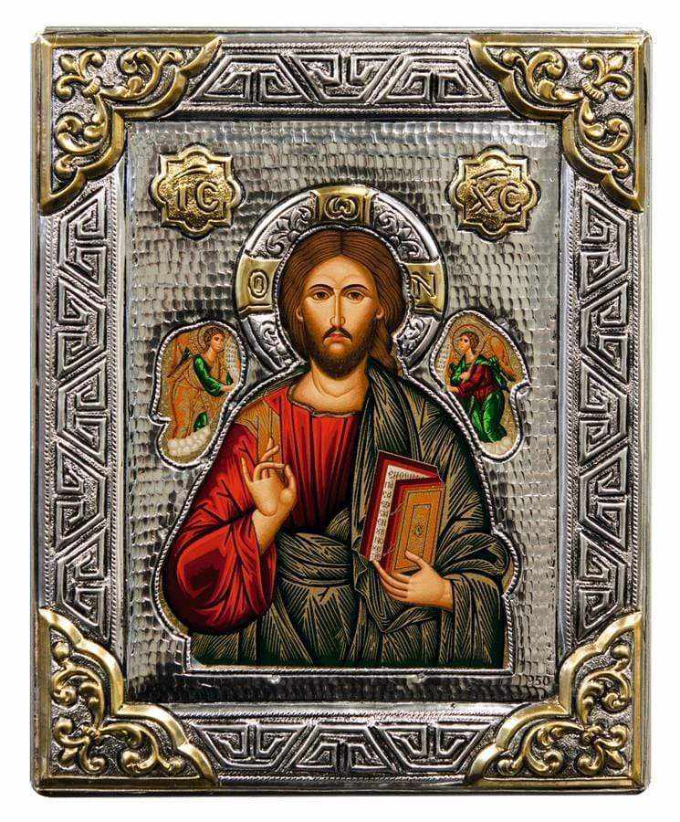 Christ Almighty - Silver image on wood, locally gilded - Mount Athos — additional product image 8 from Christianity Art