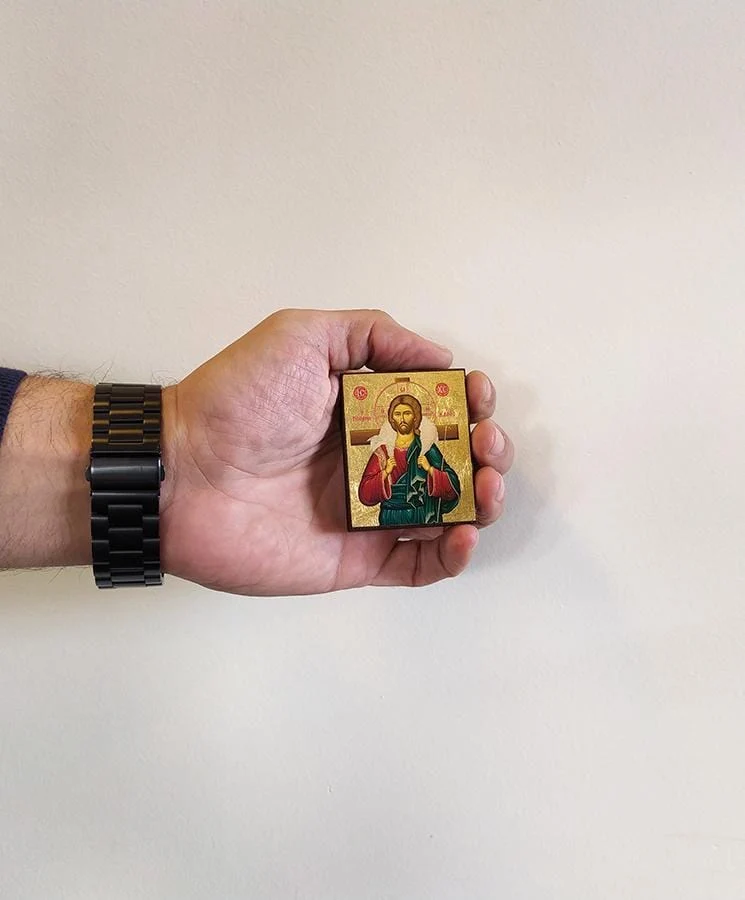 Christ Good Shepherd - Magnetic image on wood - Mount Athos — additional product image 5 from Christianity Art