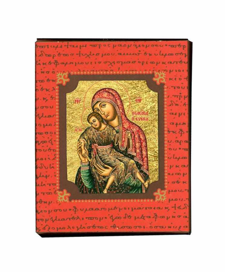 Our Lady Theotokos Eleusa - Magnetic image on wood - Mount Athos — additional product image 4 from Christianity Art
