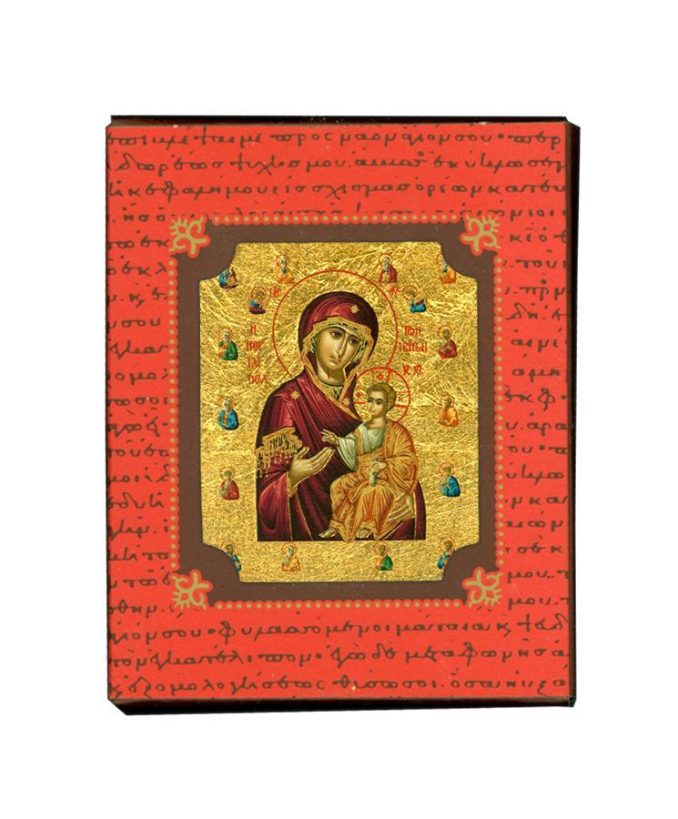 Virgin Mary Portaitissa - Magnetic image on wood - Mount Athos — additional product image 4 from Christianity Art