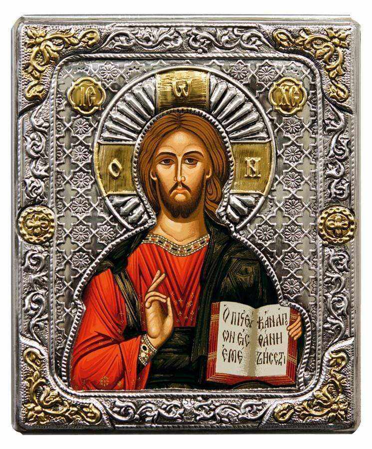 Jesus Christ Kazan - Silver image on wood, locally gilded - Mount Athos — additional product image 7 from Christianity Art