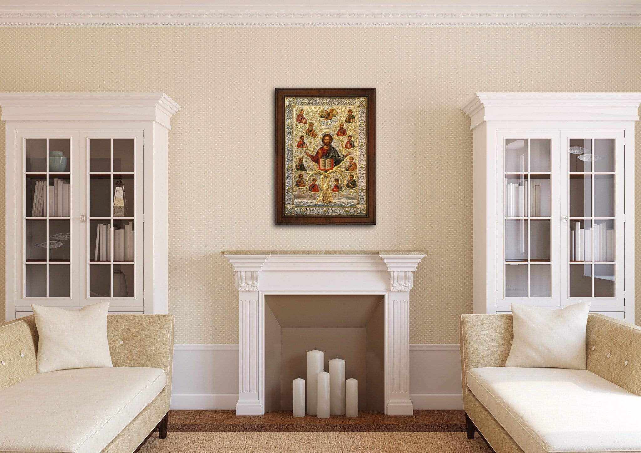 The Vineyard - Silver image in wood, locally gilded - Mount Athos — additional product image 4 from Christianity Art