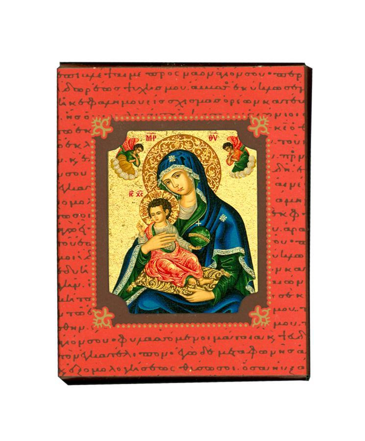 Virgin Mary Brefokratusa - Magnetic image on wood - Mount Athos — additional product image 4 from Christianity Art