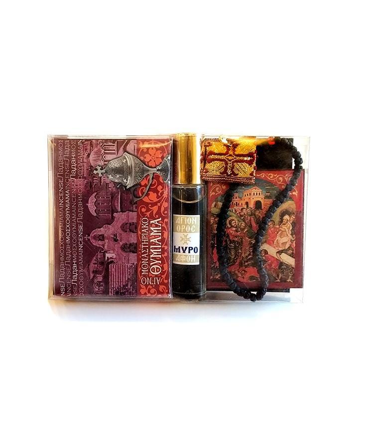 Gift set image 5x6cm, Prayer Rope, Myrrh, amulet and Monastic incense — additional product image 2 from Christianity Art