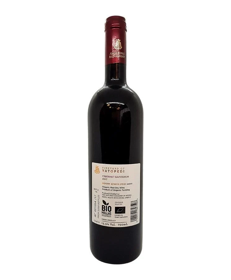 BIOLOGICAL REGISTRATION CABERNET SAUVIGNON 2017 - Ampelonas Vatopediou (750ml - 13.5% Vol) — additional product image 2 from Christianity Art