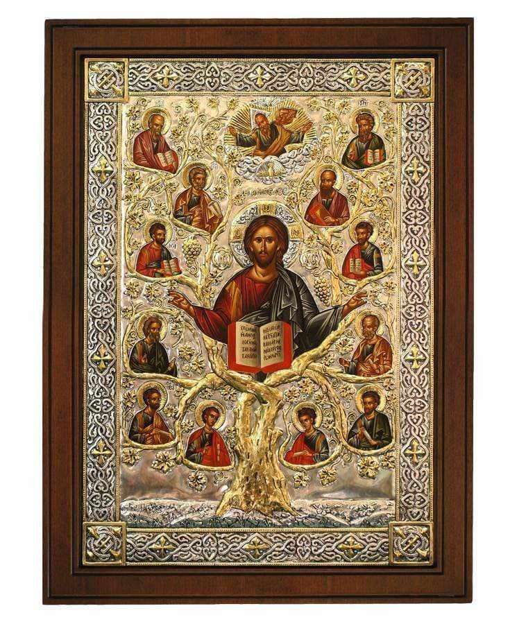 The Vineyard - Silver image in wood, locally gilded - Mount Athos — additional product image 5 from Christianity Art